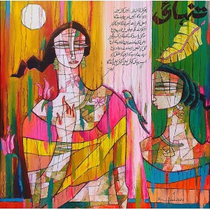 A. S. Rind, 24 x 24 Inch, Acrylic On Canvas, Figurative Painting, AC-ASR-543